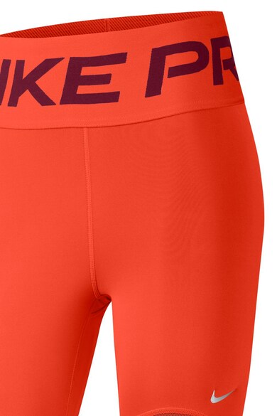 Nike Colanti crop cu insertii de plasa si tehnologie Dri-Fit, pentru fitness Femei