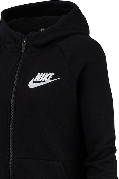 Nike Hanorac cu fermoar si detaliu logo pe piept Fete