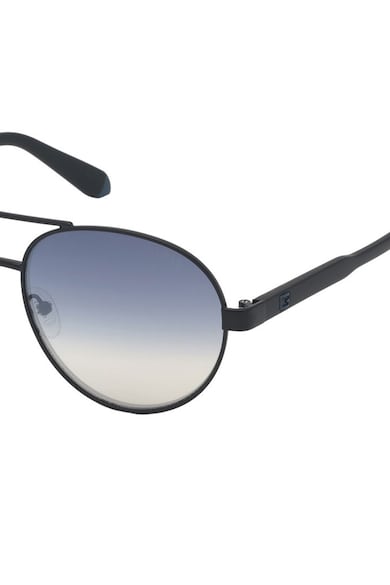 GUESS Ochelari de soare aviator rotunzi cu lentile polarizate Barbati