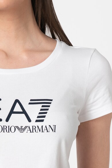 EA7 Tricou cu decolteu rotund si logo Femei