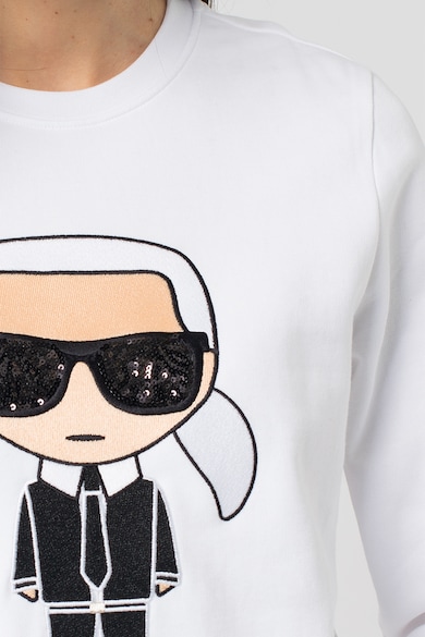 Karl Lagerfeld Ikonic kerek nyakú pulóver logóhímzéssel női