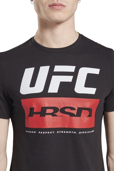 Reebok Tricou slim fit cu imprimeu logo Ufc Barbati