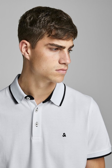 Jack & Jones Paulos galléros szűk fazonú organikuspamut póló férfi