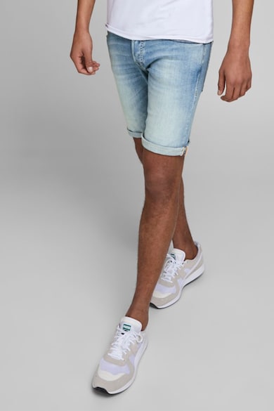 Jack & Jones Bermude din denim, cu aspect decolorat Barbati