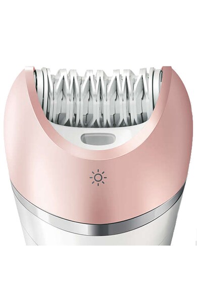 Philips Epilator  Satinelle Advanced Wet & Dry BRE640/00, 32 Puncte de prindere, 2 viteze, Acumulator, Alb Femei