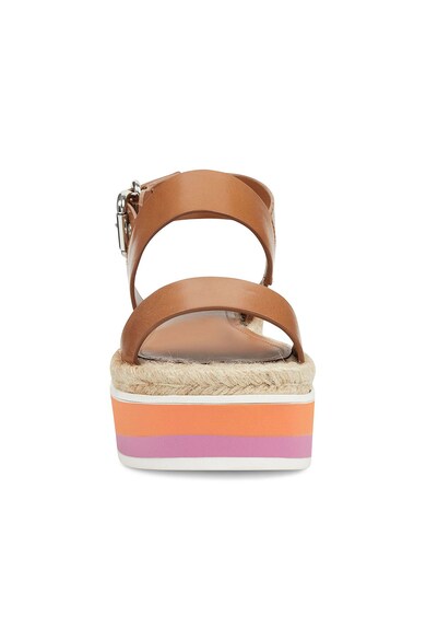 NINE WEST Sandale wedge tip espadrile din piele Athena Femei