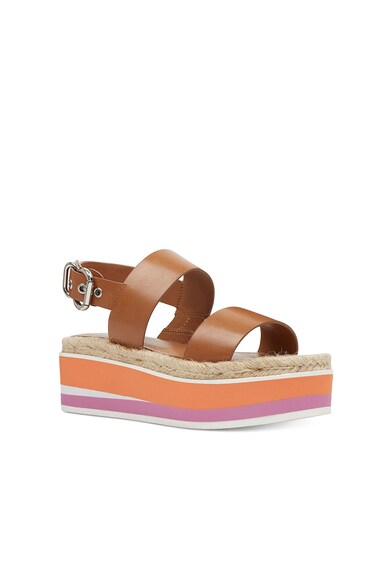 NINE WEST Sandale wedge tip espadrile din piele Athena Femei