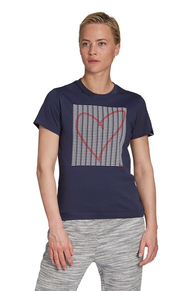 adidas Performance Tricou cu imprimeu inima Adi Heart Femei