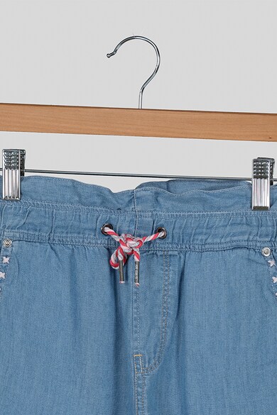 Pepe Jeans London Vékony farmer rövidnadrág dekoratív öltésekkel Lány