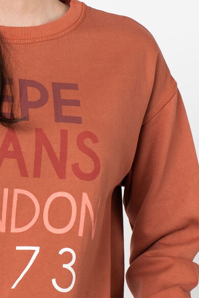 Pepe Jeans London Marta laza fazonú logómintás pulóver női