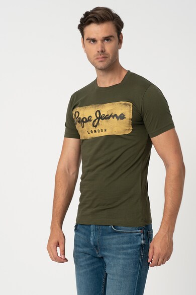 Pepe Jeans London Tricou slim fit cu imprimeu logo Charing Barbati