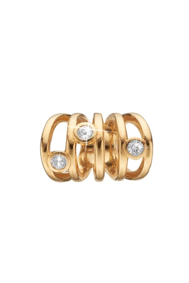 Christina Jewelry&Watches Christina Jewelry& Watches, Bratara de piele cu talisman placat cu aur de 18K Femei