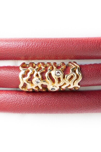 Christina Jewelry&Watches Christina Jewelry& Watches, Bratara de piele cu talisman placat cu aur Femei