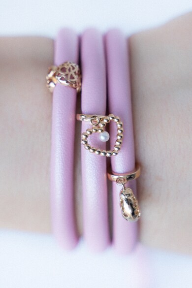 Christina Jewelry&Watches Christina Jewelry& Watches, Bratara de piele cu talismane placate cu aur Femei