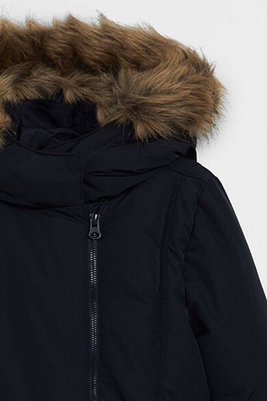 Mango Geaca parka cu garnitura de blana ecologica Anorak Fete