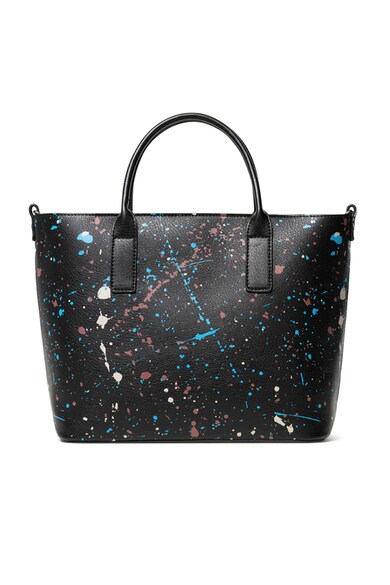 DESIGUAL Geanta shopper de piele ecologica, cu pete decorative Sky Splatting Femei