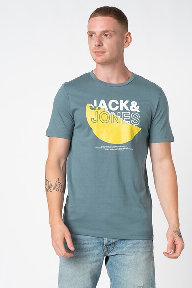 Jack & Jones Cole szűk fazonú mintás pamutpóló férfi