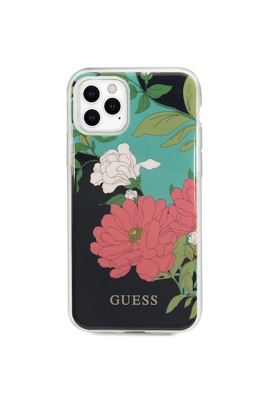 GUESS Husa de protectie  N*1 Flower pentru iPhone 11 Pro, GUHCN58IMLFL01, Black Femei