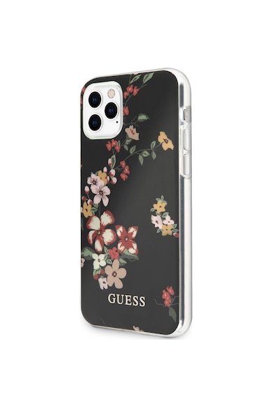 GUESS Husa de protectie  N*4 Flower pentru iPhone 11 Pro Max, GUHCN65IMLFL04, Black Femei