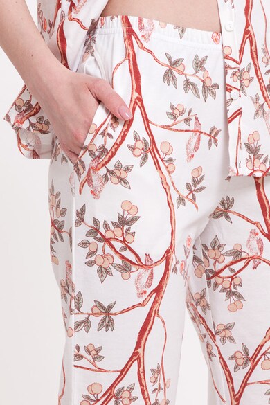Sofiaman Pijama de bumbac, cu imprimeu floral Femei