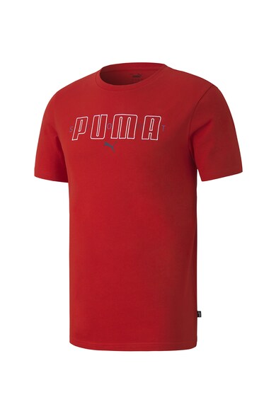 Puma Tricou cu decolteu la baza gatului si imprimeu logo Brand Barbati