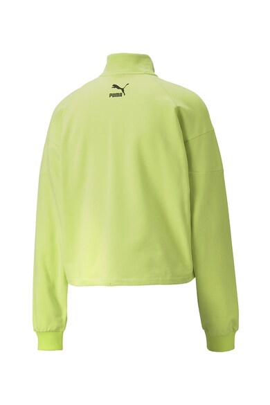 Puma Bluza sport cu fermoar scurt si maneci raglan Femei