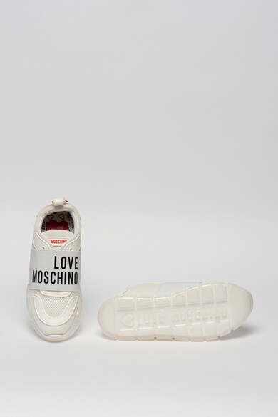 Love Moschino Pantofi slip-on de plasa, cu logo Femei