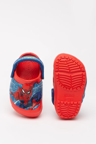 Crocs Saboti slingback cu model Spiderman Fete