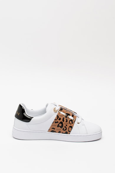 Guess Pantofi sport de piele ecologica, cu animal print Femei