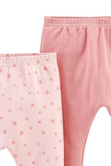 Carter's Set de 2 perechi de pantaloni din bumbac organic, Roz Fete