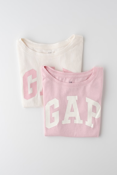 GAP Set de tricouri din bumbac cu imprimeu logo - 2 piese Fete