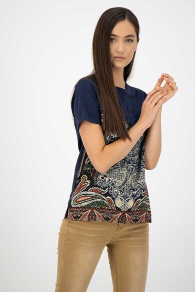 DESIGUAL Tricou cu insertie de dantela guipure Femei