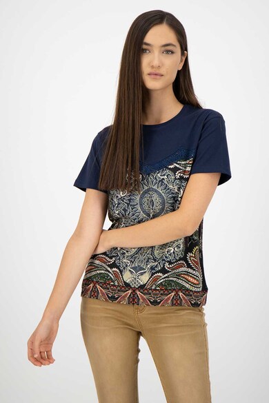 DESIGUAL Tricou cu insertie de dantela guipure Femei