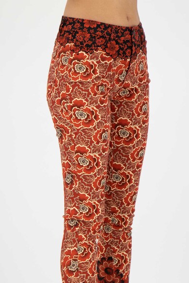 DESIGUAL Pantaloni skinny capri cu model floral Femei