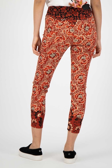 DESIGUAL Pantaloni skinny capri cu model floral Femei