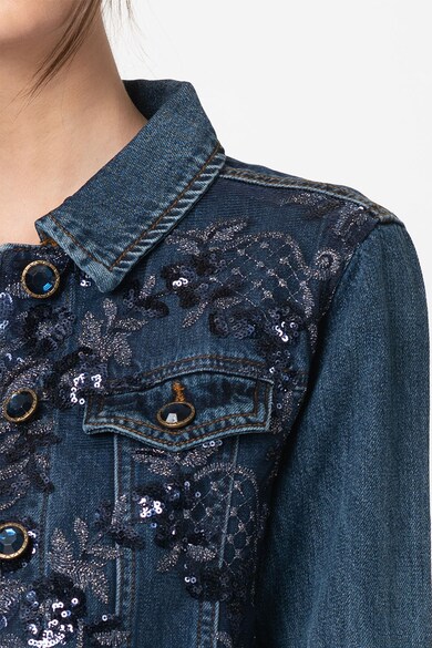 DESIGUAL Jacheta de denim cu paiete Femei