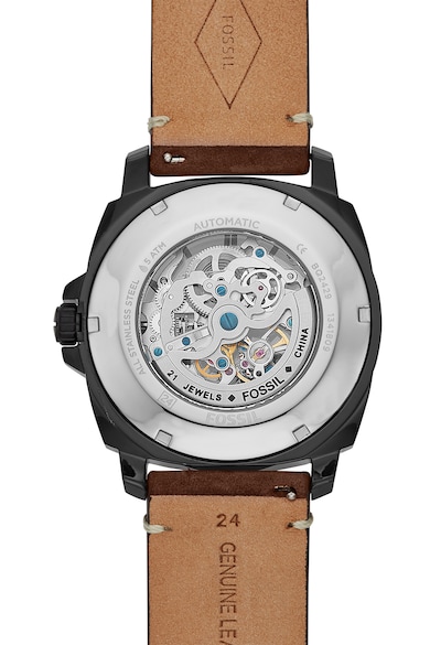 Fossil Ceas automatic cu o curea de piele Barbati