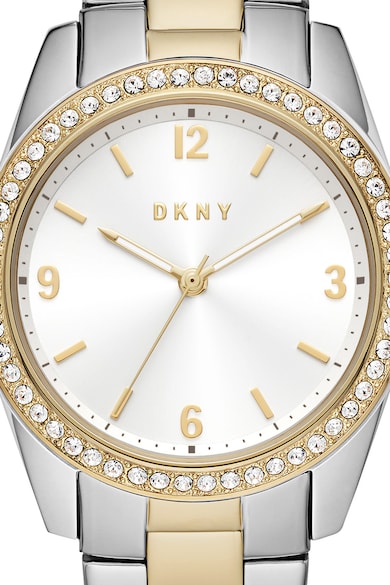 DKNY Ceas analog cu coroana decorata cu cristale Femei