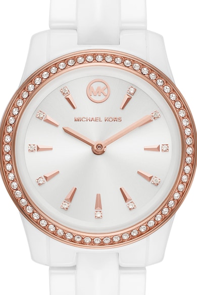 Michael Kors Ceas cu bratara din ceramica si decorat cu cristale Femei