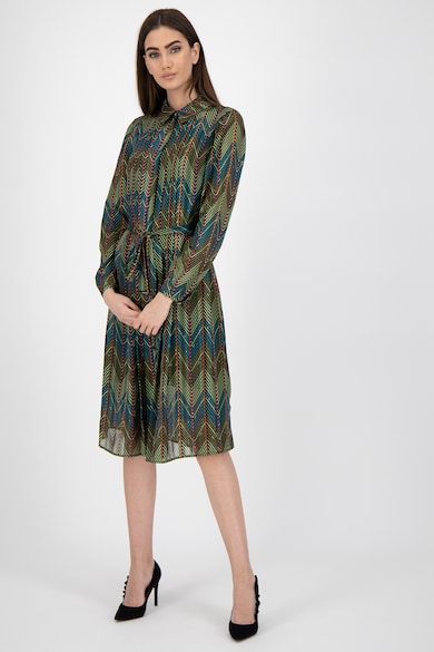 Ted Baker Rochie tip camasa cu model chevron Saphy Femei