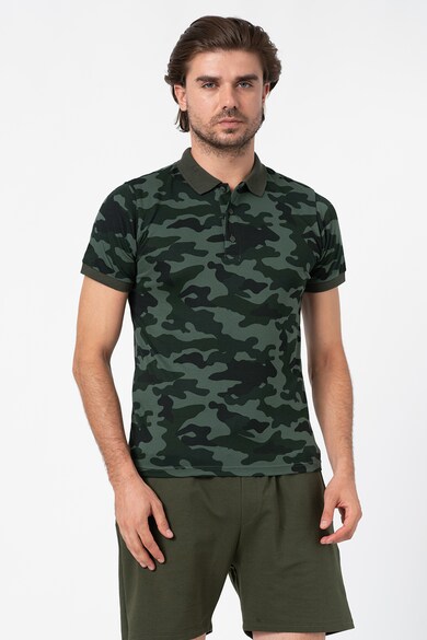 Trendyol Tricou polo cu model camuflaj Barbati