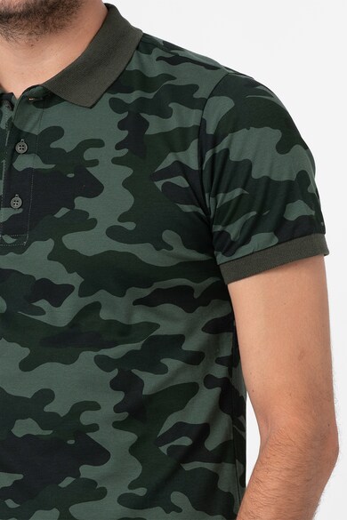 Trendyol Tricou polo cu model camuflaj Barbati