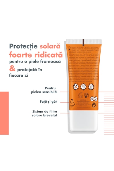 Avene Crema de fata cu protectie solara  B-Protect SPF 50+ pentru ten sensibil, 30 ml Femei