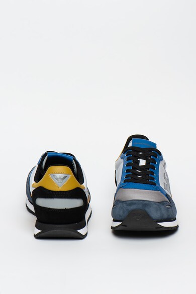 Emporio Armani Nyersbőr sneaker hálós anyagbetétekkel férfi