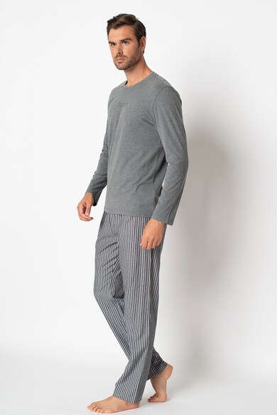 ESPRIT Bodywear Pantaloni in dungi de pijama si bluza de bumbac organic Barbati