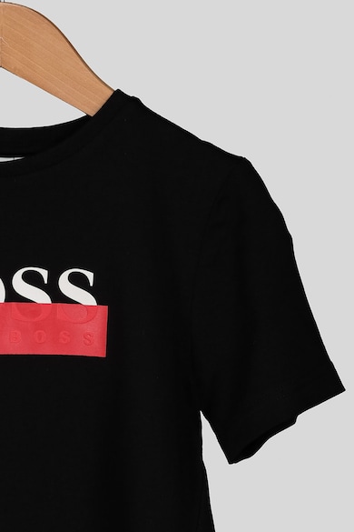 Boss Hugo Boss Tricou cu decolteu la baza gatului si imprimeu logo contrastant Baieti