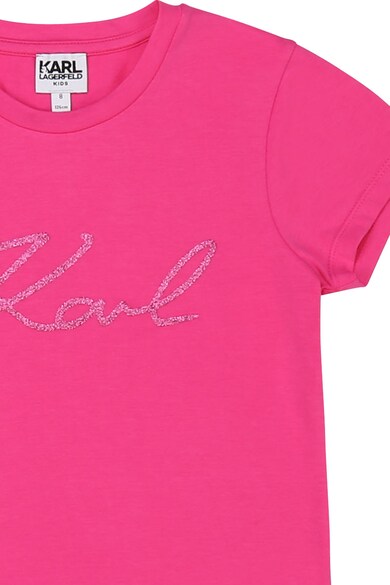 Karl Lagerfeld Tricou din amestec de modal cu imprimeu logo stralucitor Fete