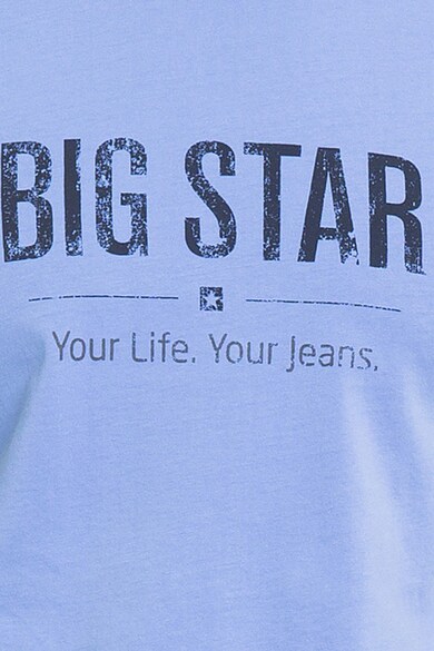 Big Star Tricou cu decolteu la baza gatului si imprimeu logo Bruno Barbati