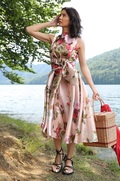 MIAU by Clara Rotescu Rochie midi cu imprimeu floral Summer Femei