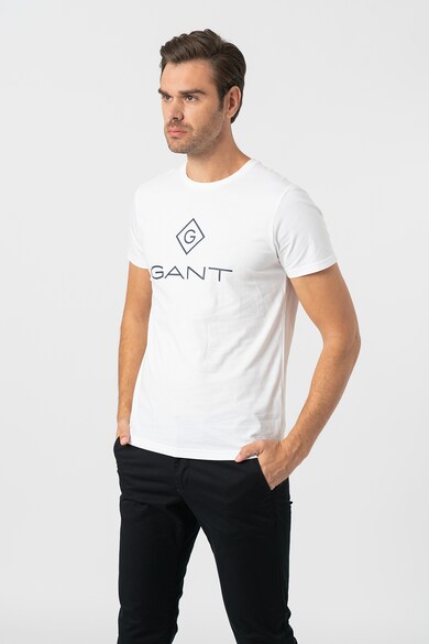Gant Памучна тениска Lock Up с лого Мъже